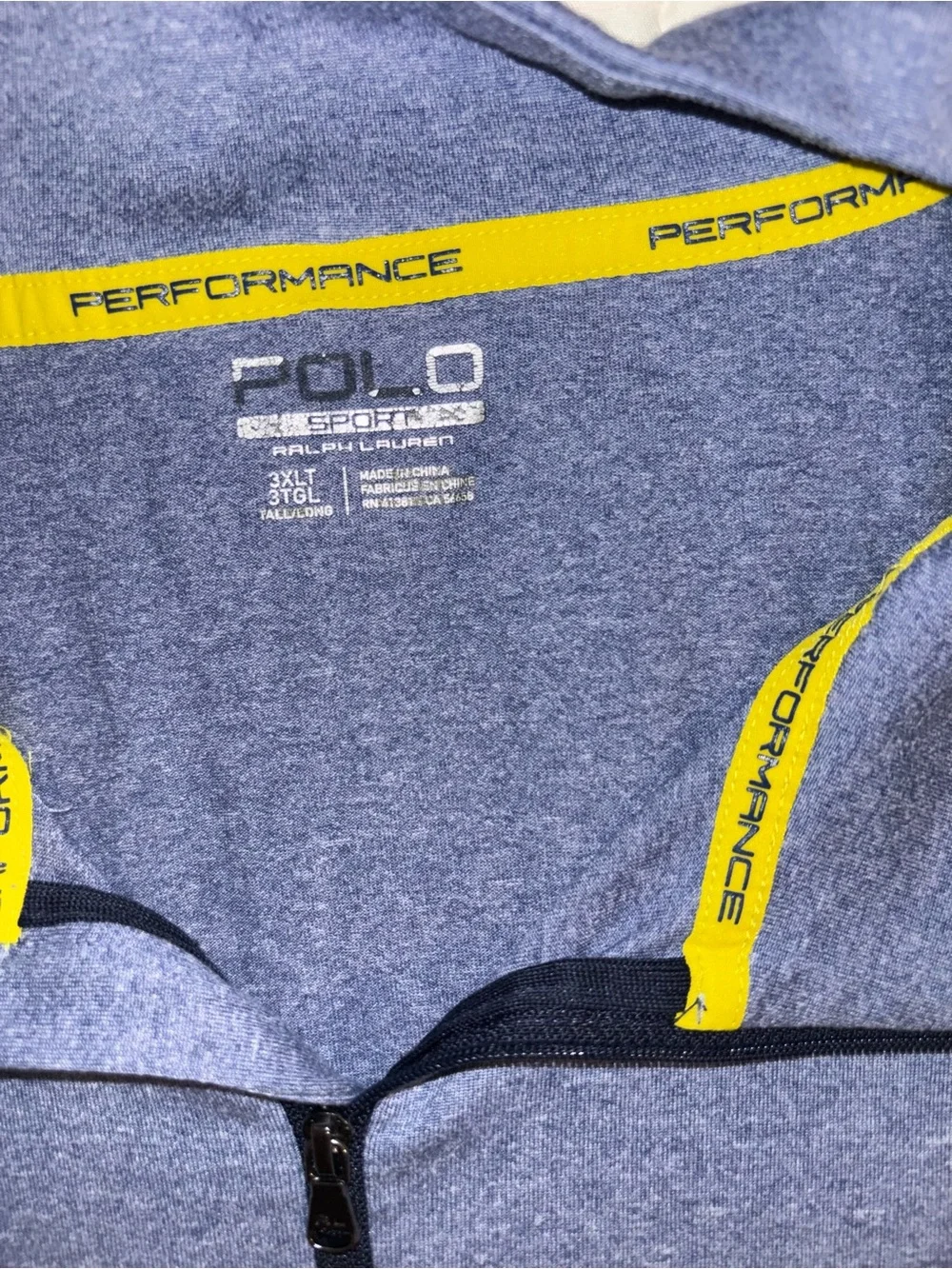 Ralph Lauren Polo Golf Heathered Blue Long-Sleeve Quarter-Zip